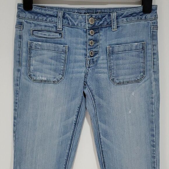 AMERICAN Eagle 30x32 vintage flare size 4 stretch jeans - Picture 2 of 8
